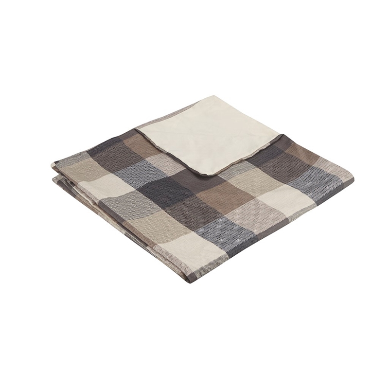 Madison Park Ridge 6 Piece Herringbone Duvet Cover Set in Neutral