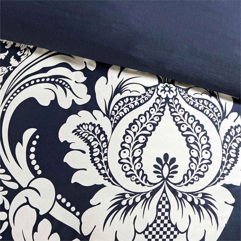 Madison Park Vienna 6 Piece Printed Duvet Cover Set in Indigo