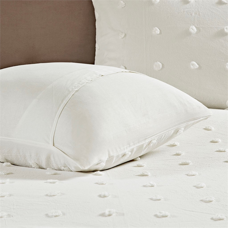 Urban Habitat Brooklyn Cotton Jacquard Duvet Cover Set in Ivory