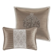 Madison Park Odette 8 Piece Jacquard Comforter Set in Tan