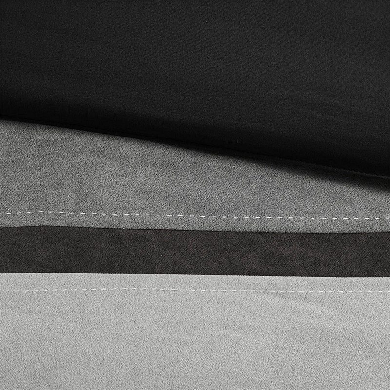 Madison Park Palisades 7 Piece Faux Suede Comforter Set in Black