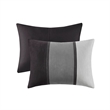 Madison Park Palisades 7 Piece Faux Suede Comforter Set in Black