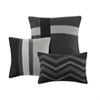 Madison Park Palisades 7 Piece Faux Suede Comforter Set in Black