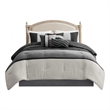 Madison Park Palisades 7 Piece Faux Suede Comforter Set in Black
