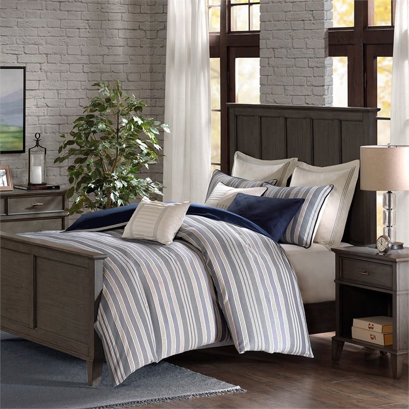 Madison Park Signature Farmhouse Comforter Set in Blue