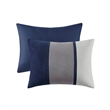 Madison Park Palisades 7 Piece Faux Suede Comforter Set in Blue