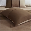 Madison Park Palisades 7 Piece Faux Suede Comforter Set in Brown