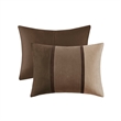 Madison Park Palisades 7 Piece Faux Suede Comforter Set in Brown