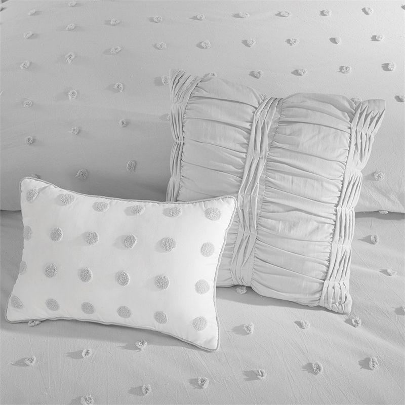 Urban Habitat Brooklyn Cotton Jacquard Comforter Set in Grey