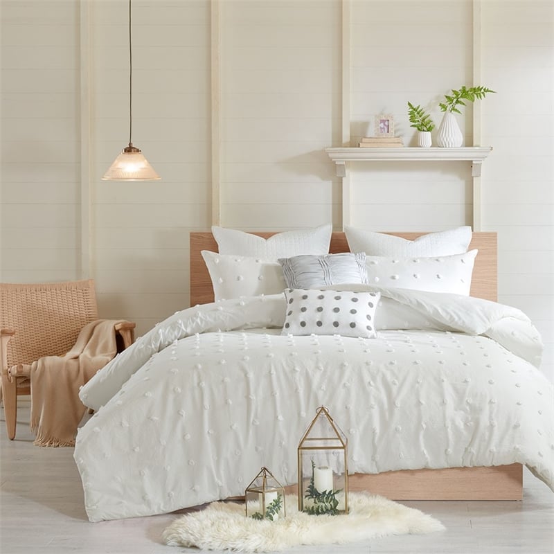 Urban Habitat Brooklyn Cotton Jacquard Comforter Set in Ivory