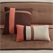 Madison Park Palisades 7 Piece Faux Suede Comforter Set in Coral