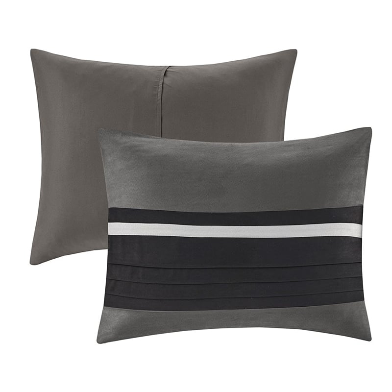 Madison Park Palmer 7 Piece Comforter Set in Black