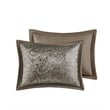 Madison Park Aubrey 5 Piece Reversible Jacquard Bedspread Set in Blue/Brown