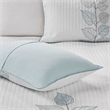 Madison Park Caelie 6 Piece Embroidered Quilt Set with Throw Pillows in Blue