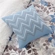 Madison Park Luna 6 Piece Printed Quilt Set with Throw Pillows in Blue
