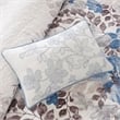 Madison Park Luna 6 Piece Printed Quilt Set with Throw Pillows in Blue