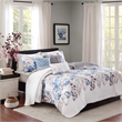 Madison Park Luna 6 Piece Printed Quilt Set with Throw Pillows in Taupe
