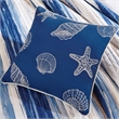 Madison Park Marina 6 Piece Printed Quilt Set with Throw Pillows in Blue