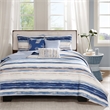 Madison Park Marina 6 Piece Printed Quilt Set with Throw Pillows in Blue