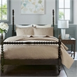 Madison Park Signature Serene 3 Piece Hand Quilted Cotton Quilt Set in Linen