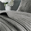 Madison Park Signature Serene 3 Piece Hand Quilted Cotton Quilt Set in Grey