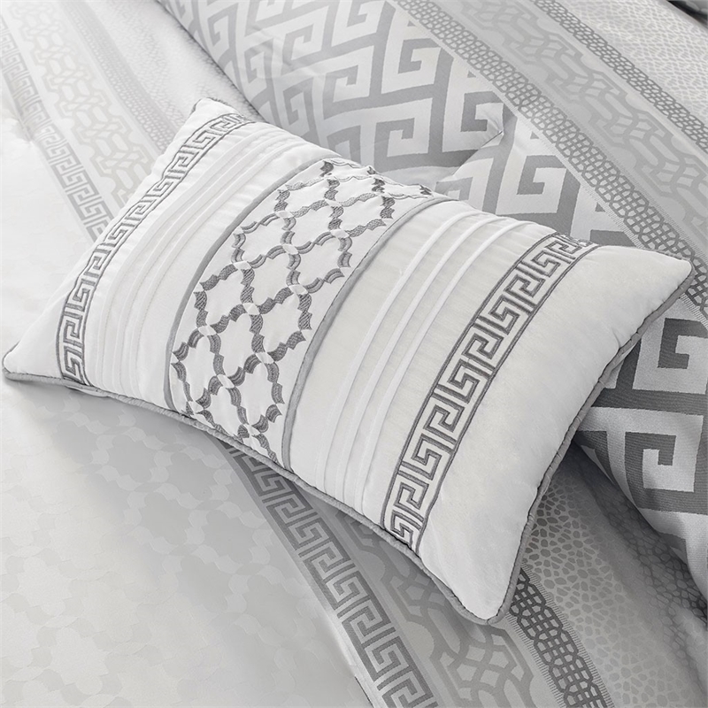 Madison Park Bennett 7 Piece Comforter Set in Grey