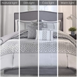 Madison Park Bennett 7 Piece Comforter Set in Grey