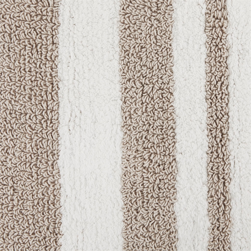 Madison Park Spa Cotton Reversible Bath Rug in Taupe