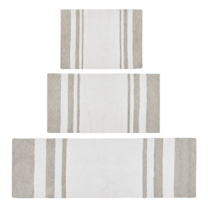 Madison Park Spa Cotton Reversible Bath Rug in Taupe