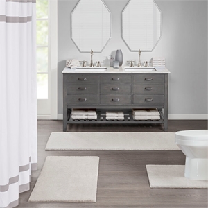 Madison Park Signature Marshmallow Bath Rug in Taupe