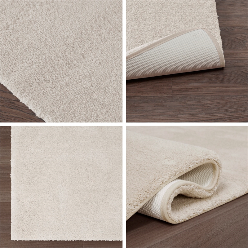Madison Park Signature Marshmallow Bath Rug in Taupe
