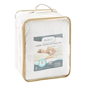 beautyrest heated microfiber heated mattress pad with 3m scotchgard in white