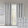 Intelligent Design Raina Total Blackout Metallic Print Grommet Top Curtain Panel