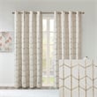 Intelligent Design Raina Total Blackout Metallic Print Grommet Top Curtain Panel