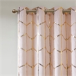 Intelligent Design Raina Total Blackout Metallic Print Grommet Top Curtain Panel