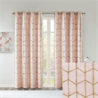 Intelligent Design Raina Total Blackout Metallic Print Grommet Top Curtain Panel