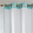 Intelligent Design Raina Total Blackout Metallic Print Grommet Top Curtain Panel