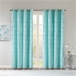 Intelligent Design Raina Total Blackout Metallic Print Grommet Top Curtain Panel