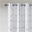 Intelligent Design Raina Total Blackout Metallic Print Grommet Top Curtain Panel