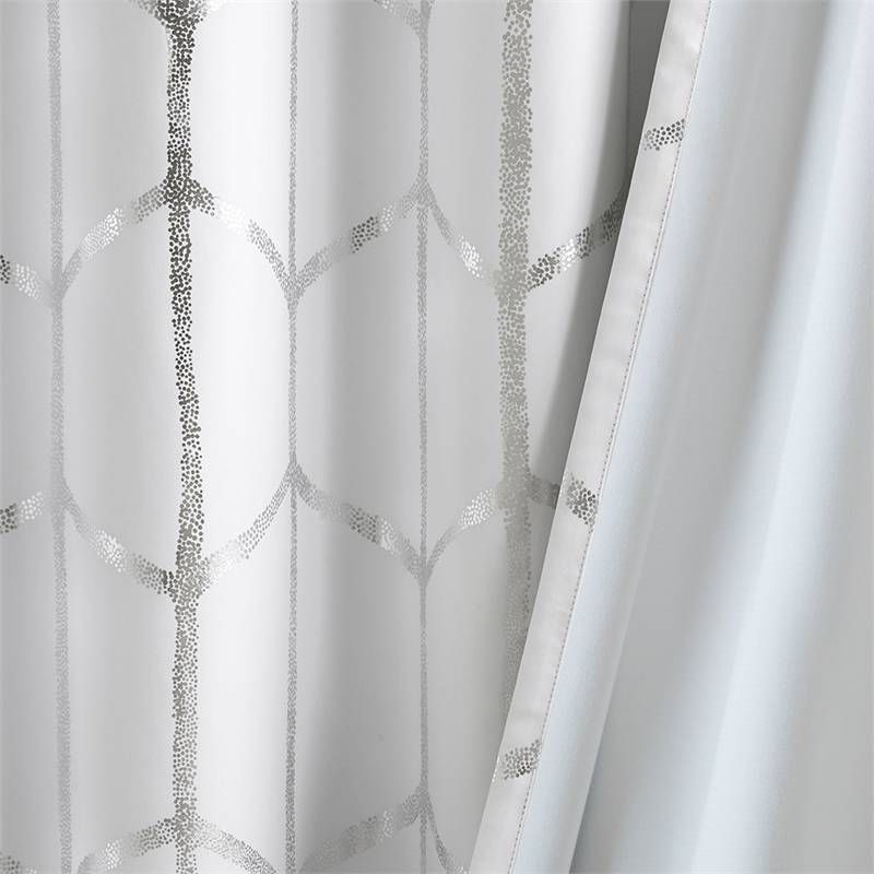 Intelligent Design Raina Total Blackout Metallic Print Grommet Top Curtain Panel