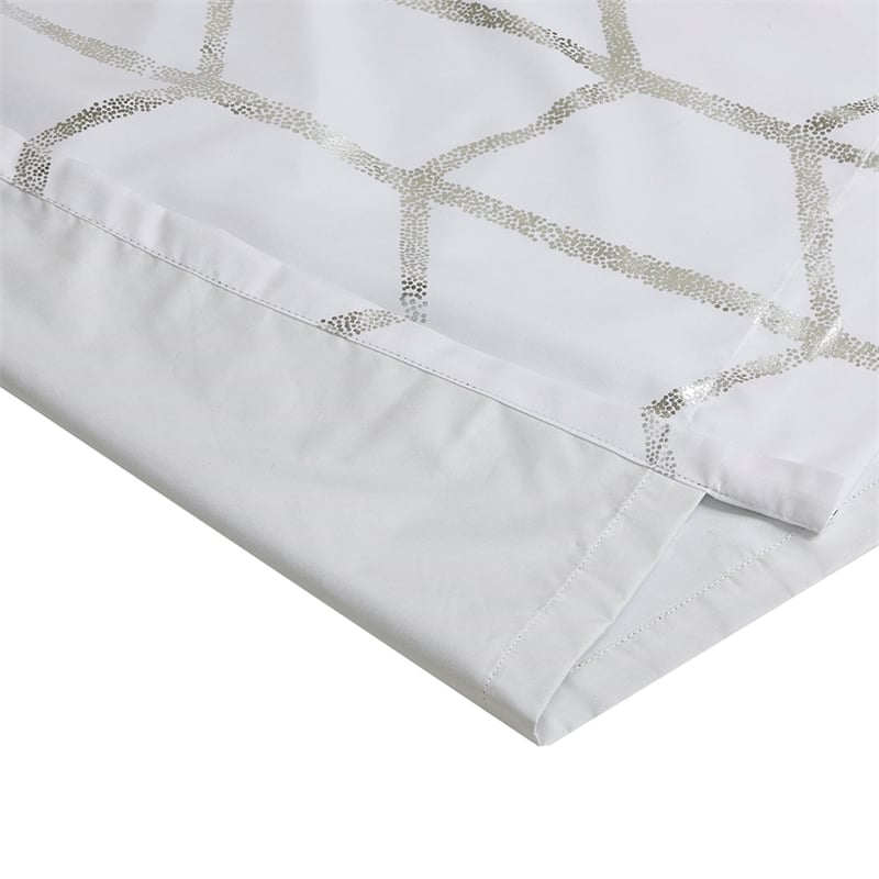 Intelligent Design Raina Total Blackout Metallic Print Grommet Top Curtain Panel
