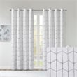 Intelligent Design Raina Total Blackout Metallic Print Grommet Top Curtain Panel