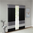 Madison Park Amherst Polyoni Pintuck Window Panel in Black