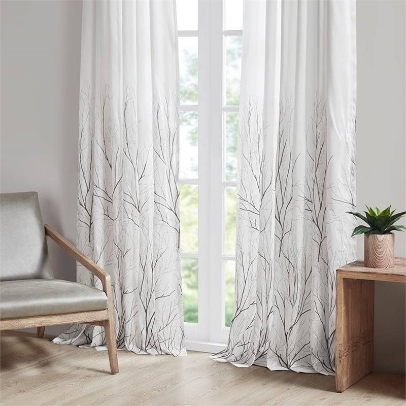 Madison Park Andora Window Curtain in White