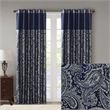 Madison Park Aubrey Jacquard Panel Pair in Navy