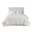Madison Park Tuscany 3 Piece Reversible Scalloped Edge Quilt Set in White