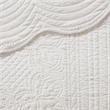 Madison Park Tuscany 3 Piece Reversible Scalloped Edge Quilt Set in White