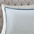 Madison Park Isla 3 Piece Cotton Floral Printed Reversible Duvet Cover Set Blue