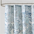 Madison Park Isla Printed Cotton Shower Curtain in Blue