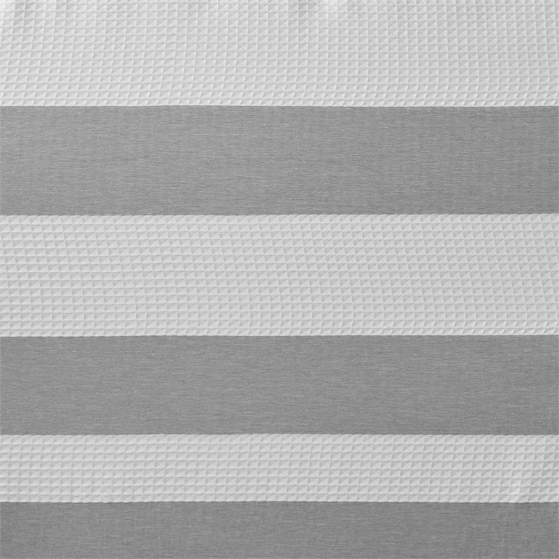 Madison Park Spa Waffle Shower Curtain with 3M Treatment in Grey